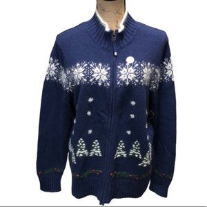 {Guide Series} NWT Fur Lined Festive Zip Sweater